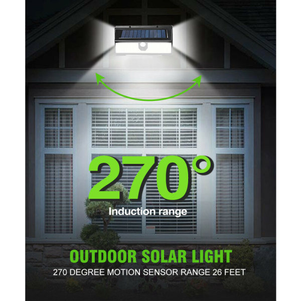 2 st solcellslampor utomhus, 【hållbar vattentät version】 190 LED så