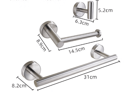 Baderom Håndkleholder/Toalettpapirholder/Krok, Rustfritt Stål