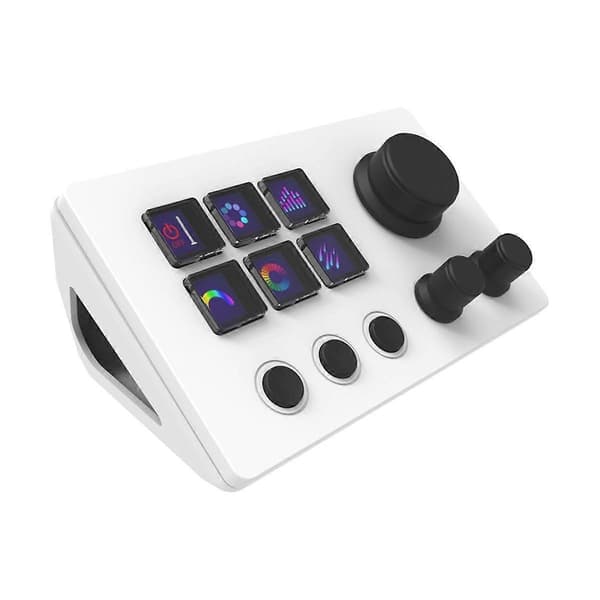 Til StreamDeck Virtuelt Tastatur LCD-knap 6 Taster Live Indholdsskabelse Controller Brugerdefineret Knap til Windows/Android/IOS