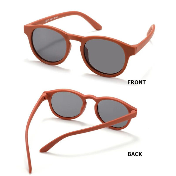 2023 Fashion Kid's First Sunglasses Round Flexible UV400 Polarized Girls Boys Silicone Sun Glasses for Ages 3-12 Years Children 3-12 Years Old