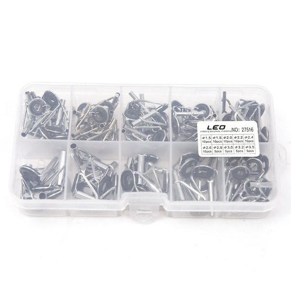 80 st ringar fiskespö guide tips set reparationssats DIY eye