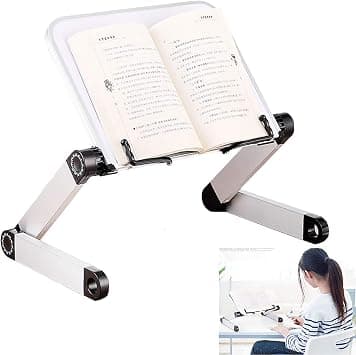 Justerbart bokstativ, høyde- og vinkeljusterbart ergonomisk bokstativ