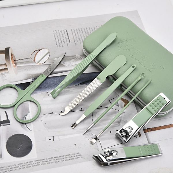 Män Kvinnor Nagelklippare Set 8 i 1 Manikyr Kit Personal Care Tool