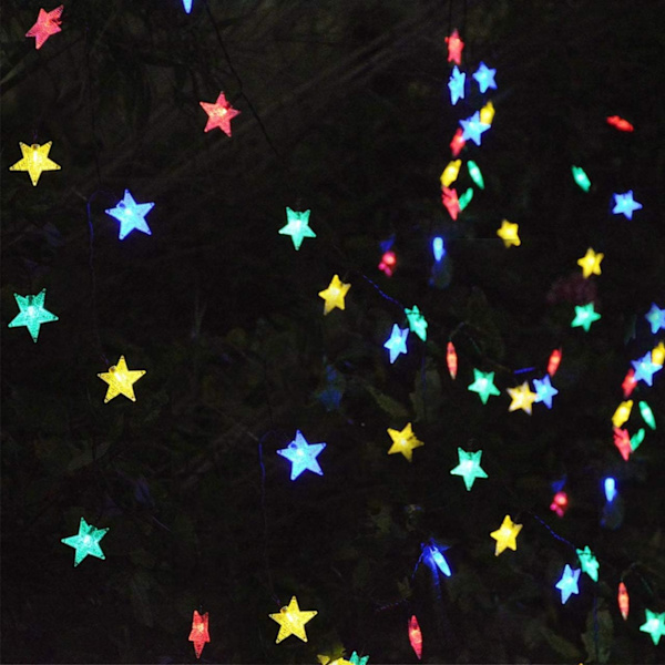 Ulkokäyttöön tarkoitetut aurinkokennovalot 30 jalkaa 50 LED-tähtikeijuvalot