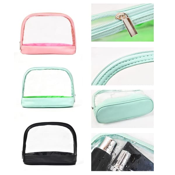 Transparent rese-necessär Shell Makeup Cosmetics Bag GREEN Green