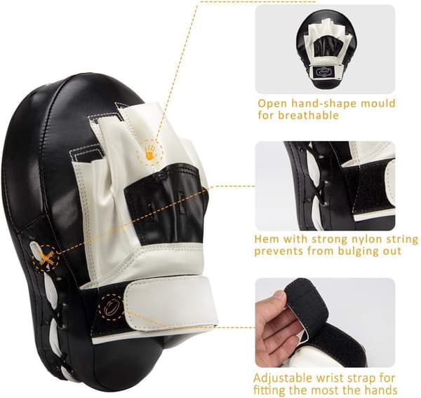 Boxning Curved Focus Punching Mitts- Läderhandpad