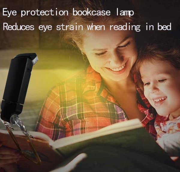 LED-kortboklampe USB oppladbar leselampe