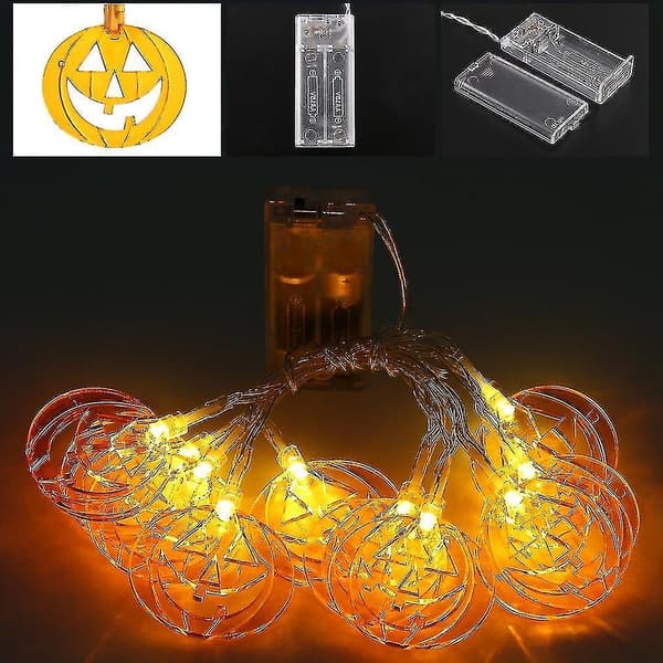 Lampor Batteridriven 10 Led Pumpkin Fairy String Light