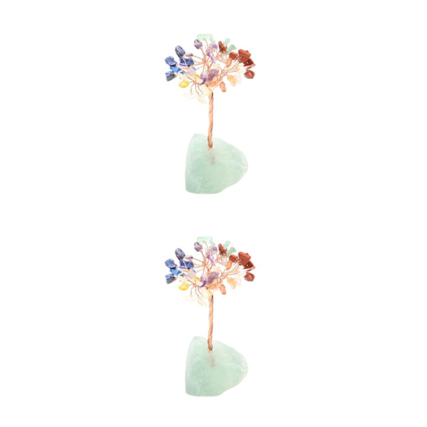 1/2/3/5 Onnenpuu Kodin sisustus Hieno käsityö ja luonnollinen fluorspar+Multicolor 13cm 2PCS
