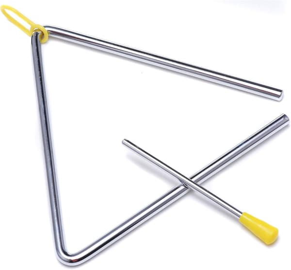 Instrument de percussion triangulaire och acier musical de 7 pouc
