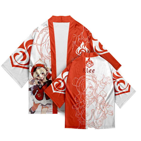 Mub- 26 tyles Genshin Impact Xiao Zhong Li Qiqi Cosplay D Printing Haori Anime Kimono Viitta Anime Sarjakuva Vaatteet 3 S