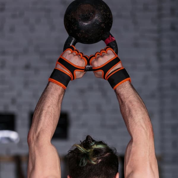 Powerlifting Workout Handske Gym Workout Handske Lyftgrepp Pull Up Grips Kuddar Lyftande svettsäker dyna med 4 Finger-loopar Black S