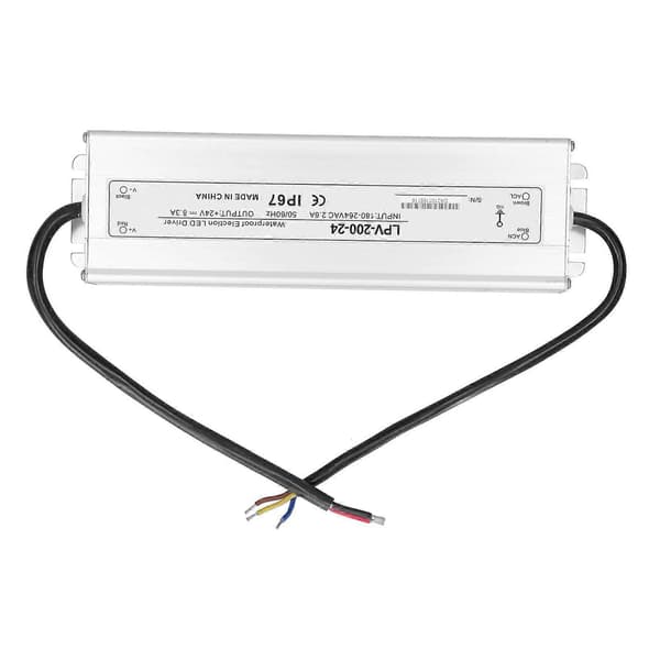 BERM LED-drivrutin Elektronisk 200W Vattentät Strömförsörjning Transformatoradapter LPV-200-24 DC24V