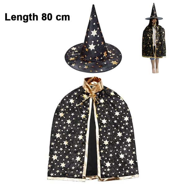 Halloween kostym trollkarl Cape Witch Cloak