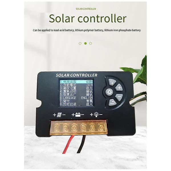 12V 24V Auto Solar Opladningsregulator 10A Panel Celle Batteriopladningsregulator Justerbar LCD-skærm