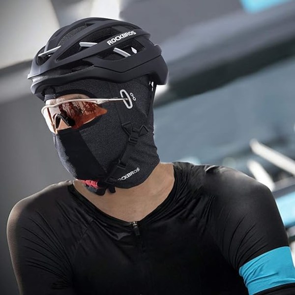 Sommar Balaclava Sport Motorcykel Cykel UV-skydd för män kvinnor, nackdamask Balaclava UPF 50+, Ansiktsbandanas för närsynthet Svart Grå