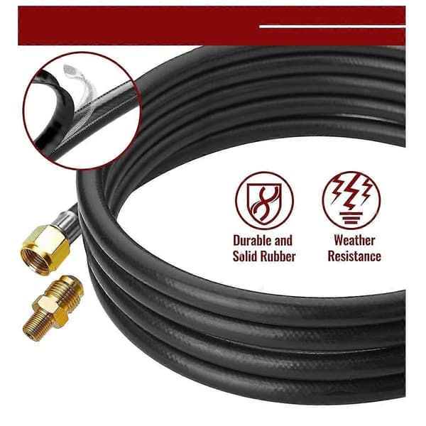 1,5 m högtryckspropanregulatorslang, 0-20PSI justerbar propanbehållarregulator, QCC1 & 3/8 tum hona, passar för kalkon
