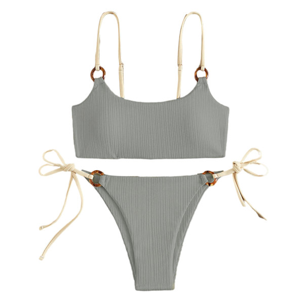 Bikin Baddräkt Dam Baddräkt Bandeau Push Up Micro Bikini et Baddräkt trandkläder ommar Bikini Green S