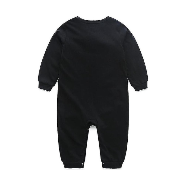 Baby Gentleman Clothes Baby Onesies Clothes Baby Fart Clothes Climbing Clothes Black 6-12 Months