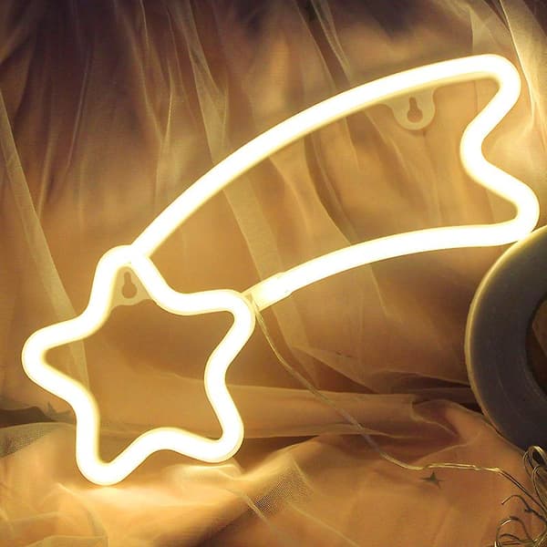 Meteor Neonskyltar Special Led Nattljus Väggdekor Batteri Drivs För Hem Sovrum Bar