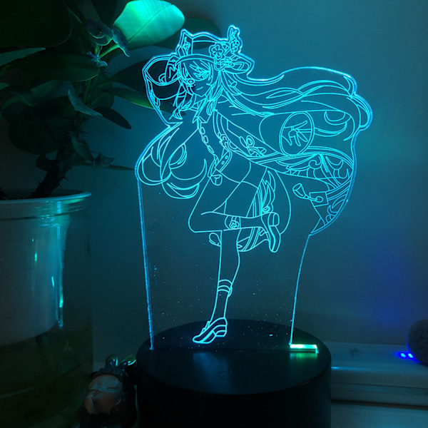Spelkaraktär 3D Illusion Lampa 16 färger LED Nästan