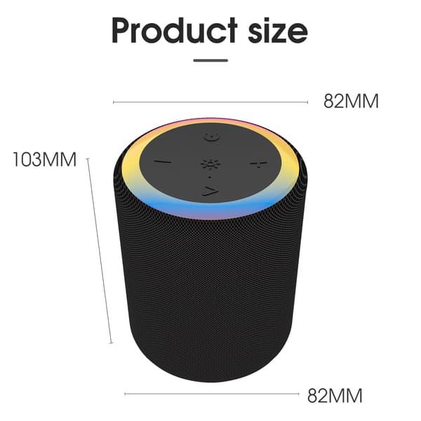 Vanntett Bluetooth-høyttaler for utendørs bruk - Grå, Cylinder Dazzle Mini