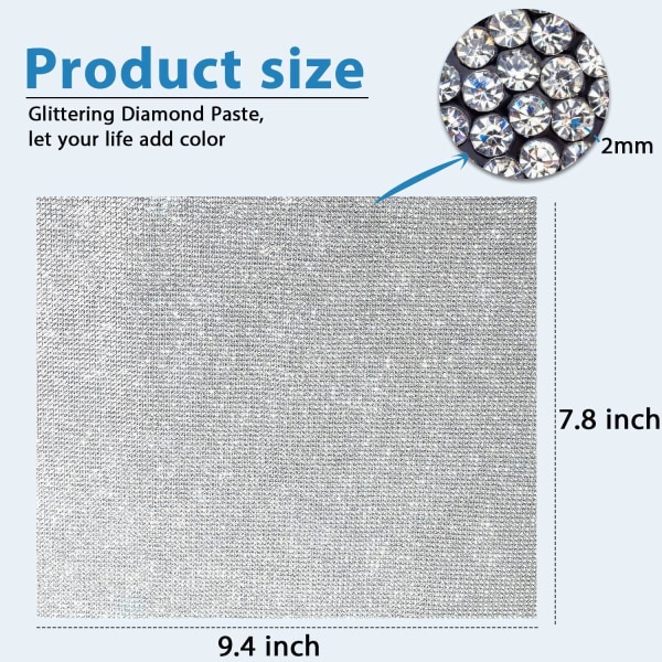 12000 bitar Bling Bling Rhinestone Sheet Rhinestones Sticker DIY