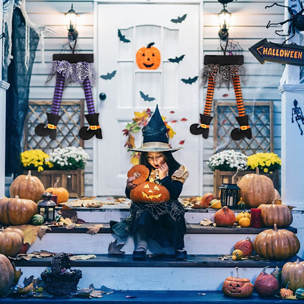 2 kpl Halloween-riippukoriste, noidan jalkakoriste Noidan koriste