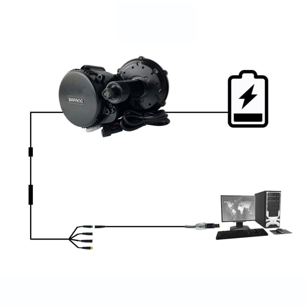 USB programmeringskabel E-cykel programmerad tråd mittmotor