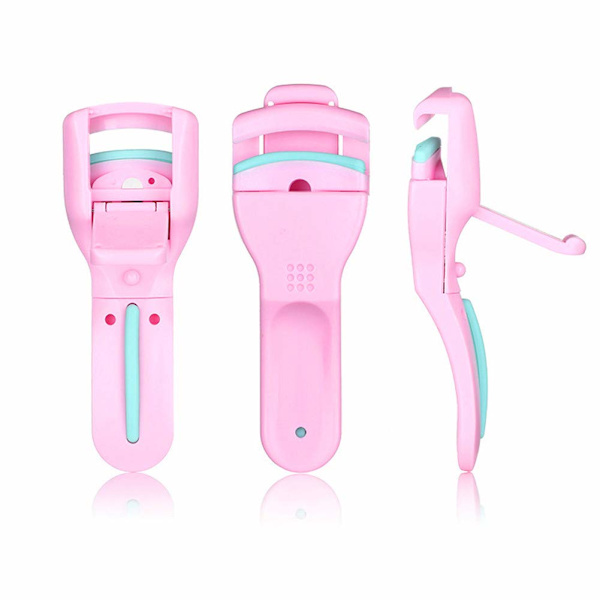 2 st Bärbar plast ögonfransböjare Mini Professionella ögonfransar Curling Refill Gummi Pad Clips För professionella ögonfransar Curler Tool, Rosa B