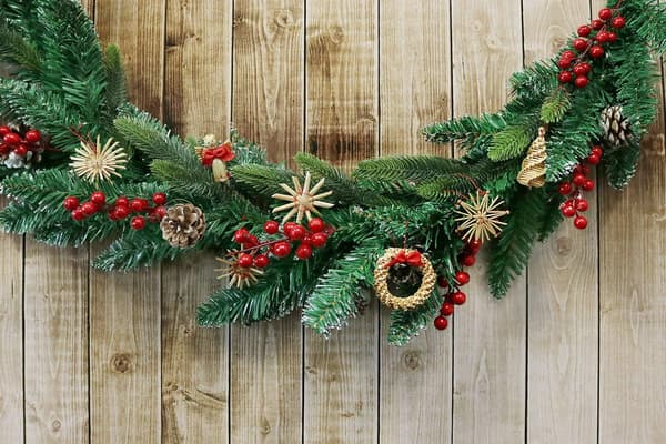 com-four® 56-delt halmstjernesett - Juletrepynt -