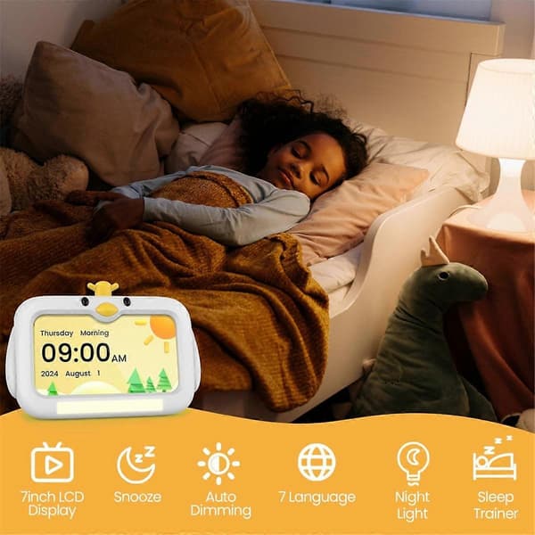 Ny søvntræner OK to WAKE CLOCK Børns søvntræningsvækkeur med natlys Smart flersproget