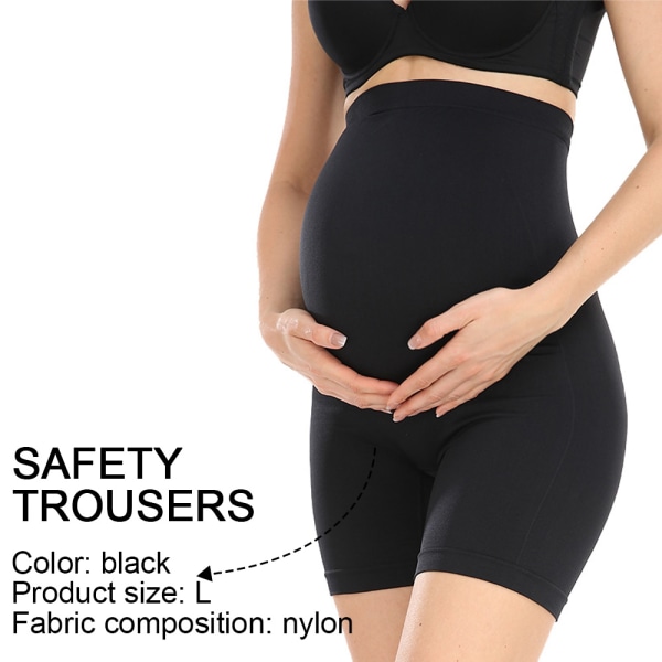 Säkerhetsbyxor med hög midja Hög elastisk komfort gravid L