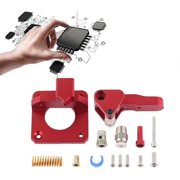 Opgraderet Dual Gear Ekstruder til -10S PRO -3 3D Printer Ekstruder 1,75 mm Aluminium Drivfødevalse