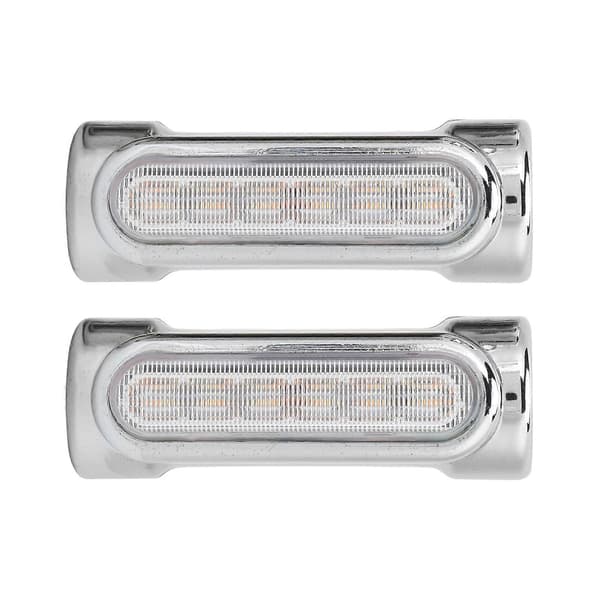 2PCS Motorcykel Highway Bar Light Krompläterad Universal för 1,25 tums rördiameter Antikollisionsrör