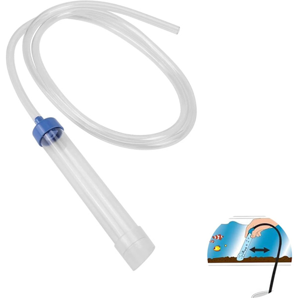 Akvarium Grusrengörare Sifon Fish Tank Dammsugare Vattenfilter Siphon Vattenpump Fish Tank Sifonpump med 150 cm slang för akvarium f