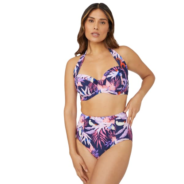 Skøn bikini-top uden print Arianna til dame/kvinde Navy 32E