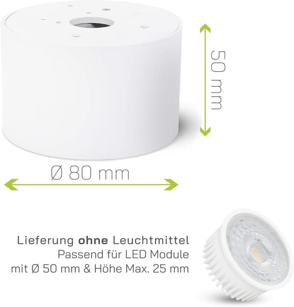 Ultratunt downlight - roterbar, i mattvit