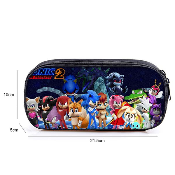 Sonic 2 Print barn penalhus case box for studenter E