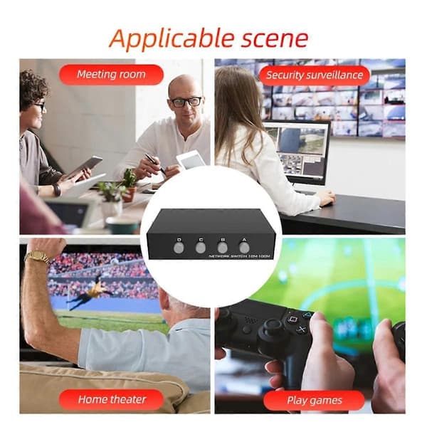 4 ind 1 ud 100/1000Mbps Mini Gigabit Netværksswitch 5 Port Ethernet Switch Internet Splitter Desktop RJ45 Netværksswitch