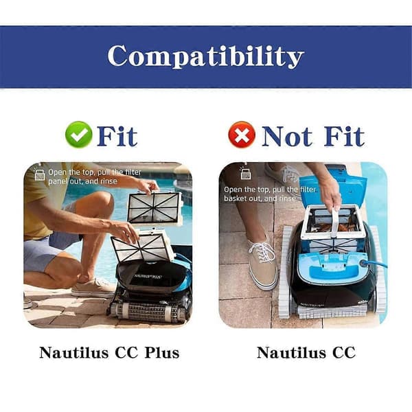 Udskiftning af poolrenserfilter til Dolphin CC Plus / CC, M200/M400, del 9991433-R4 finfilter