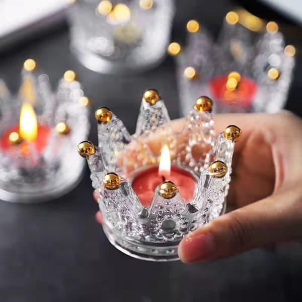 Kron Askkopp Kreativ Hem Glas Askkopp Hög Skönhet INS Stil E