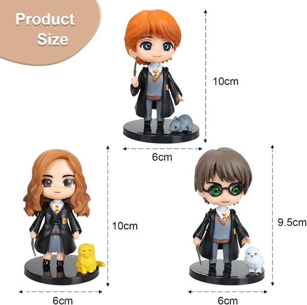 PCS Harry Potter Figur Kake Toppers, Trollmann Kake Toppers, Mini F