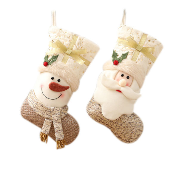 Joululahjasukka koriste Joulupukki-makeispussin white1