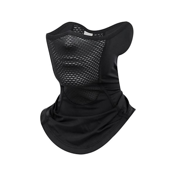 Ice Silk Sports Neck Damask Outdoor Dust Face cover Black