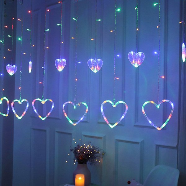 LED lyskæde kærlighed gardinlampe Valentinsdag bryllup pa