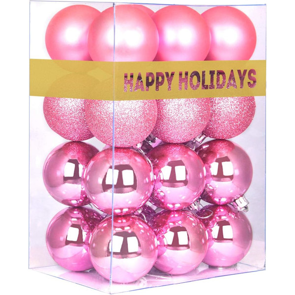 Bubblegun Pink 3,2" stora julkulor - julgransprydnader
