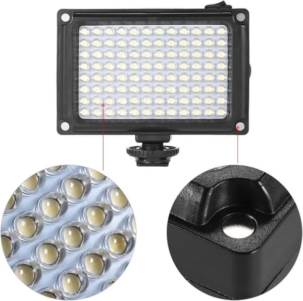 1 STK LED Panel Lys Kamera Lys LED Kamera Lys Dimbar Kamera Fyll