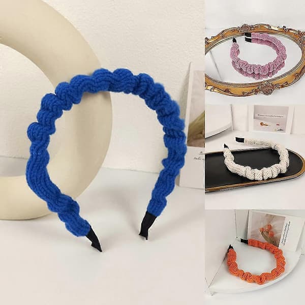 Strikkede pannebånd for kvinner Smalt sidehårbånd DIY hårstyling hårbånd