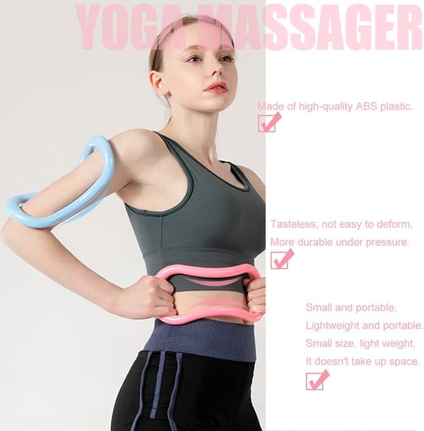 Vaaleanpunainen - 1 kpl Joogakehä, Hieronta Joogakehä Pilates Joogakehä